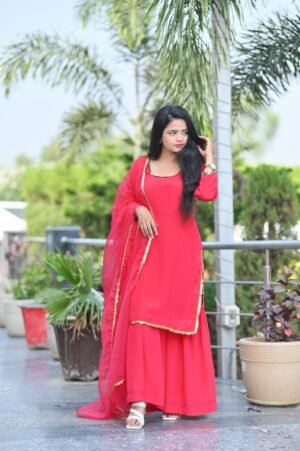 Crimson Charm Suit Set